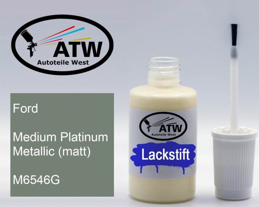 Ford, Medium Platinum Metallic (matt), M6546G: 20ml Lackstift, von ATW Autoteile West.